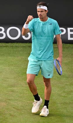 Daniel Altmaier (GER) Gestik Geste Jubel, Freude, Emotion, emotional, jubelt, Glueck, gluecklich, Tennis Herren BOSS Open ATP, Tennis Herren 250 Stuttgart 2026 Weissenhof BOSS Open ATP 250 Stuttgart 2026