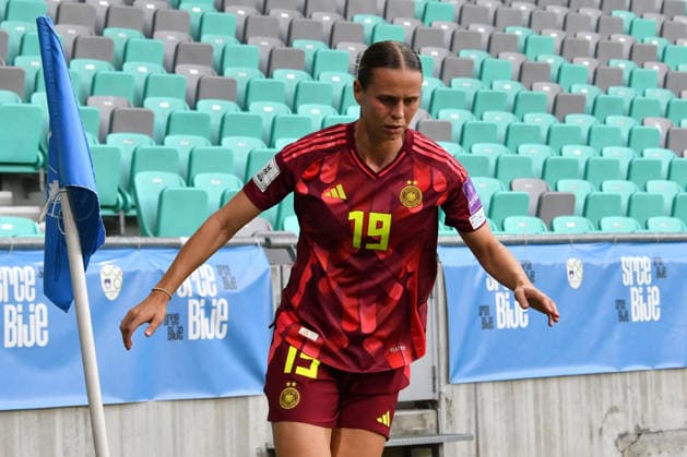 LJUBLJANA, SLOVENIA - JUNE 09: Klara Buhl of Germany in action during the UEFA Women’s European Qualifiers for 2027 World Cup match between Slovenia and Germany at Stadium Stozice, Ljubljana on June 09, 2026 in Ljubljana, Slovenia. (Photo by Natasa Kupljenik Sports Press Photo).  Copyright: xNatasaxKupljenikx xSPPx Sportspressphoto_SPR163986