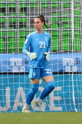 Ljubljana, Slowenien: 09.06. 2026 - Länderspiel - WM-Qualifikation der Frauen - Slowenien vs. Deutschland Im Bild: Torhüterin Ena Mahmutovic (Deutschland)