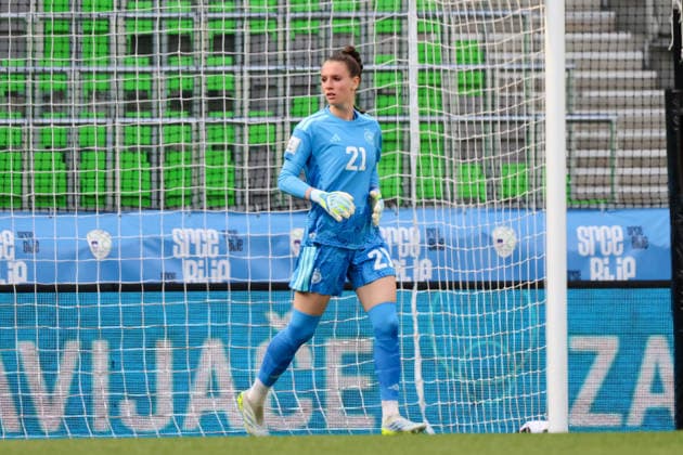 Ljubljana, Slowenien: 09.06. 2026 - Länderspiel - WM-Qualifikation der Frauen - Slowenien vs. Deutschland Im Bild: Torhüterin Ena Mahmutovic (Deutschland)
