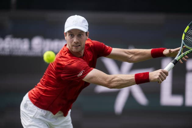 Libema Open Botic van de Zandschulp of the Netherlands plays a backhand against Tallon Griekspoor of the Netherlands during their ATP, Tennis Herren Singles First Round match at the Libema Open at Autotron s-Hertogenbosch in s-Hertogenbosch, Netherlands, on June 9, 2026. S-Hertogenbosch Netherlands  Copyright: xAndyxAstfalckx originalFilename:astfalck-libemaop260609_npKqz.jpg