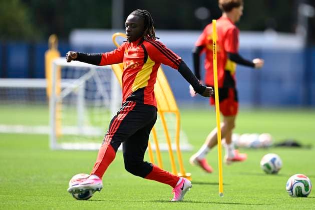 Belgian national football team - FIFA World Cup, WM, Weltmeisterschaft, Fussball 2026 - media activities 09 06 2026 RENTON, UNITED STATES OF AMERICA - JUNE 09 : Doku Jeremy forward of Belgium pictured during a training session of the Belgian national football team during the FIFA World Cup 2026 on June 9, 2026 in Renton, United States of America, 09 06 2026 Renton United States of America  Copyright: xNicoxVereeckenx