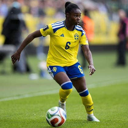 260609 Monica Jusu Bah of Sweden during the FIFA Women s World Cup Qualifier football match between Sweden and Italy on June 9, 2026 in Gothenburg. Photo: Michael Erichsen BILDBYRAN COP 89 CS0935 fotboll football soccer fotball vm-kval kval fifa womens world cup qualifier qualifier sverige sweden italien italy dam bbeng