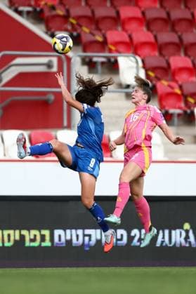 Rahel Steinschneider of Israel Women and Chelsea Cornet of Scotland Women Israel Women v Scotland Women, FIFA 2027 Women s World Cup Qualifying, Football, Bozsnik Arena, Budapest, Hungary - 09 Jun 2026Budapest Bozsnik Arena Hungary EDITORIAL USE ONLY No use with unauthorised audio, video, data, fixture lists, club league logos or live services. Online in-match use limited to 120 images, no video emulation. No use in betting, games or single club league player publications.  Copyright: xNikolaxKrstic Shutterstockx 16911191ah