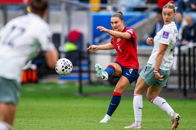 260609 Vilde Boe Risa of Norway during the FIFA Women s World Cup Qualifier football match between Norway and Austria on June 9, 2026 in Oslo. Photo: Jon Olav Nesvold BILDBYRAN COP 217 MM0070 bbeng fotball soccer football fotboll FIFA World Cup, WM, Weltmeisterschaft, Fussball qualifiers vm-kvalifisering kvinner vm kvalik landskamp dam norge norway austria osterrike
