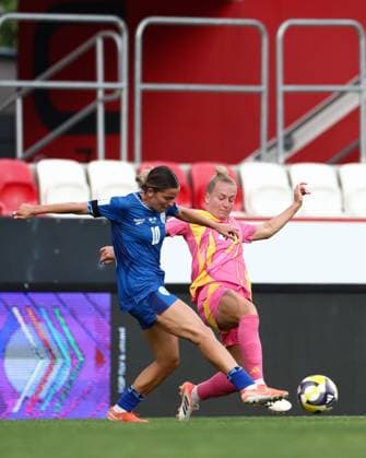 Rachel McLauchlan of Scotland Women and Noa Selimhodzic of Israel Women Israel Women v Scotland Women, FIFA 2027 Women s World Cup Qualifying, Football, Bozsnik Arena, Budapest, Hungary - 09 Jun 2026Budapest Bozsnik Arena Hungary EDITORIAL USE ONLY No use with unauthorised audio, video, data, fixture lists, club league logos or live services. Online in-match use limited to 120 images, no video emulation. No use in betting, games or single club league player publications.  Copyright: xNikolaxKrstic Shutterstockx 16911191ai