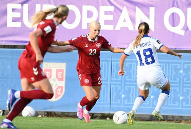 SERBIA vs DENMARK SOFIE SVAVA, football player of Denmark, during the match against Serbia, at Sports Center of FA of Serbia. Stara Pazova, 09.06.2026. photo: Nebojsa Parausic FOOTBALL, SERBIA, DENMARK, WOMEN Stara Pazova Sports Center of FA of Serbia Serbia Copyright: xNebojsaxParausicx xMNxPressx