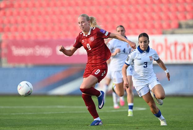 SERBIA vs DENMARK AMALIE VANGSGAARD, football player of Denmark, during the match against Serbia, at Sports Center of FA of Serbia. Stara Pazova, 09.06.2026. photo: Nebojsa Parausic FOOTBALL, SERBIA, DENMARK, WOMEN Stara Pazova Sports Center of FA of Serbia Serbia Copyright: xNebojsaxParausicx xMNxPressx
