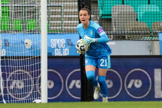Ljubljana, Slowenien: 09.06. 2026 - Länderspiel - WM-Qualifikation der Frauen - Slowenien vs. Deutschland Im Bild: Torhüterin Ena Mahmutovic (Deutschland)