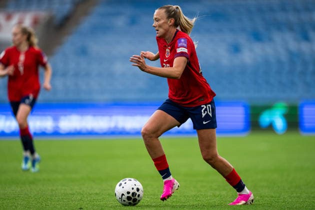 260609 Synne Jensen of Norway during the FIFA Women s World Cup Qualifier football match between Norway and Austria on June 9, 2026 in Oslo. Photo: Marius Simensen BILDBYRAN COP 238 MM0070 bbeng fotball soccer football fotboll FIFA World Cup, WM, Weltmeisterschaft, Fussball qualifiers vm-kvalifisering kvinner vm kvalik landskamp dam norge norway austria osterrike