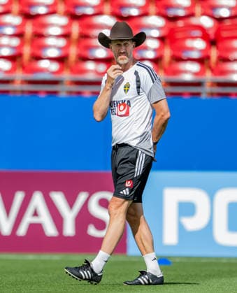 260609 Head coach Graham Potter of the Swedish national football team at a training session during day -2 of the FIFA World Cup, WM, Weltmeisterschaft, Fussball 2026 on June 9, 2026 in Dallas. Photo: Petter Arvidson BILDBYRAN kod PA PA1225 fotboll football soccer fotball vm fotbolls-vm fotball-vm fotbolls-vm 2026 fifa world cup 2026 träning practice training sverige sweden sverige a day -2 bbeng