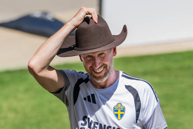 260609 Head coach Graham Potter of the Swedish national football team at a training session during day -2 of the FIFA World Cup, WM, Weltmeisterschaft, Fussball 2026 on June 9, 2026 in Dallas. Photo: Petter Arvidson BILDBYRAN kod PA PA1225 fotboll football soccer fotball vm fotbolls-vm fotball-vm fotbolls-vm 2026 fifa world cup 2026 träning practice training sverige sweden sverige a day -2 bbeng