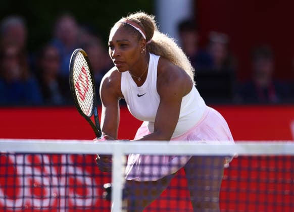 2026 HSBC Tennis Championships, Queens Club, London, UK - 09 06 2026 Serena Williams (USA) in action during her doubles match, partnered by Victoria Mboko (CAN) against Nicole Malchar-Martinez (USA) and Erin Routliffe in the HSBC 2026 Championships at Queens Club in London London Queens Club London GBR Copyright: xMarkxGreenwoodx