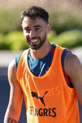 Training of the Portuguese national football team in the football city of Oeiras - Portugal, June 9, 2026, in Alges, Portugal. Bruno Fernandes (Portugal ,8)