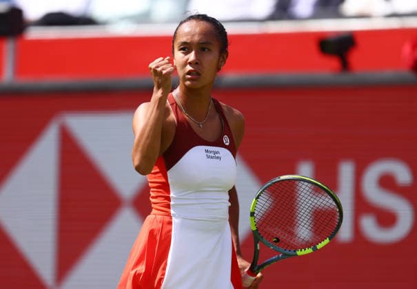 2026 HSBC Tennis Championships, Queens Club, London, UK - 09 06 2026 Leylah Fernandez (CAN) in action during her first round match agianst Katie Boulter (GBR) in the HSBC 2026 Championships at Queens Club in London London Queens Club London GBR Copyright: xMarkxGreenwoodx