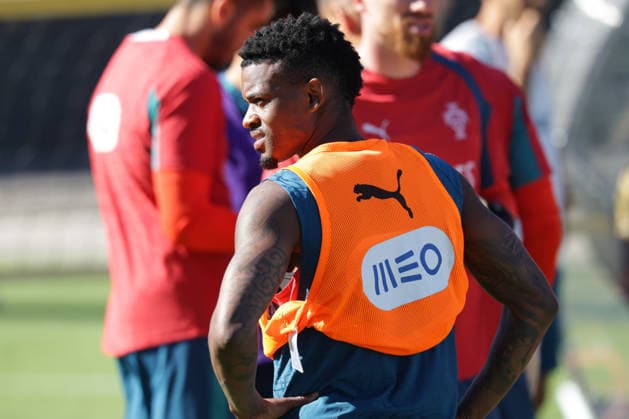 Training of the Portuguese national football team in the football city of Oeiras - Portugal, June 9, 2026, in Alges, Portugal. Nelson Semedo (Portugal ,2)
