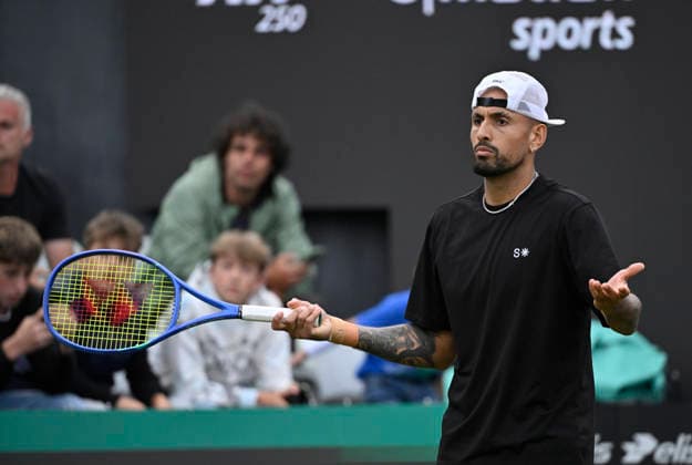 Nick Kyrgios (AUS) Gestik Geste Tennis Herren BOSS Open ATP, Tennis Herren 250 Stuttgart 2026 Weissenhof BOSS Open ATP 250 Stuttgart 2026