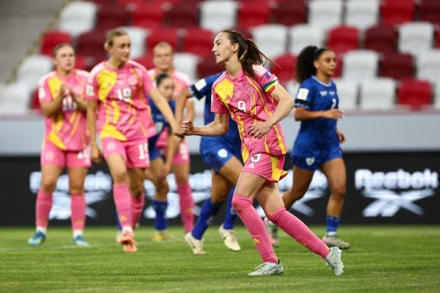 Caroline Weir of Scotland Women scores the sides third goal to make it 1-3 Israel Women v Scotland Women, FIFA 2027 Women s World Cup Qualifying, Football, Bozsnik Arena, Budapest, Hungary - 09 Jun 2026Budapest Bozsnik Arena Hungary EDITORIAL USE ONLY No use with unauthorised audio, video, data, fixture lists, club league logos or live services. Online in-match use limited to 120 images, no video emulation. No use in betting, games or single club league player publications.  Copyright: xNikolaxKrstic Shutterstockx 16911191bg