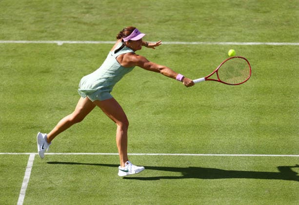 2026 HSBC Tennis Championships, Queens Club, London, UK - 09 06 2026 Tatjana Maria (GER) in action during her first round match agianst Maria Sakkari (GRE) in the HSBC 2026 Championships at Queens Club in London London Queens Club London GBR Copyright: xMarkxGreenwoodx