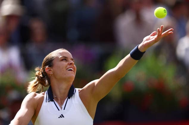 2026 HSBC Tennis Championships, Queens Club, London, UK - 09 06 2026 Maria Sakkari (GRE) in action during her first round match agianst Tatjana Maria (GER) in the HSBC 2026 Championships at Queens Club in London London Queens Club London GBR Copyright: xMarkxGreenwoodx