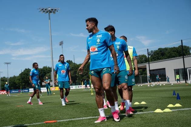FIFA World Cup, WM, Weltmeisterschaft, Fussball 2026 preparations - Brazil training session Players of Brazil participate in a training session in Morris Township, New Jersey, USA, 09 June 2026. Brazil are drawn in Group C of the upcoming FIFA World Cup 2026 starting on 11 June 2026 and running 19 July 2026. Morris Township New Jersey United States  Copyright: xOLGAxFEDOROVAx