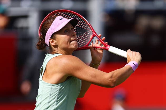 2026 HSBC Tennis Championships, Queens Club, London, UK - 09 06 2026 Tatjana Maria (GER) in action during her first round match agianst Maria Sakkari (GRE) in the HSBC 2026 Championships at Queens Club in London London Queens Club London GBR Copyright: xMarkxGreenwoodx