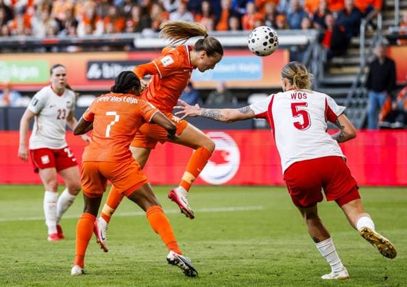 ALMELO - Wieke Kaptein of The Netherlands scores the 1-0 during the World Cup qualifying match between the Netherlands (women) and Poland (women) at Erve Asito Stadium on June 9, 2026 in Almelo, the Netherlands. VINCENT JANNINK ANP FIFA Women s World Cup 2027 Qualifier 2026 xVIxANPxSportx xxANPxIVx 560593948 originalFilename: 560593948.jpg