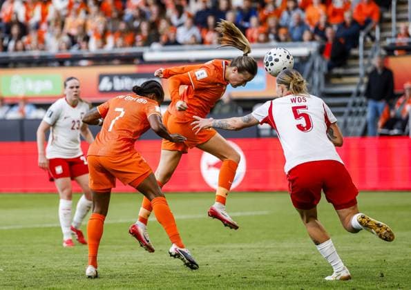 ALMELO - Wieke Kaptein of The Netherlands scores the 1-0 during the World Cup qualifying match between the Netherlands (women) and Poland (women) at Erve Asito Stadium on June 9, 2026 in Almelo, the Netherlands. VINCENT JANNINK ANP FIFA Women s World Cup 2027 Qualifier 2026 xVIxANPxSportx xxANPxIVx 560593966 originalFilename: 560593966.jpg
