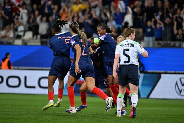 Football FÃ minin : France F vs Irlande F- qualification coupe du monde - 09 06 2026 Melvine MALARD of France scoring goal during the Women s World Cup qualifying match between France F and Irland F at Alpes stadium Grenoble on June 09 2026 , France GRENOBLEFrance  Copyright: xMouradxAllilix