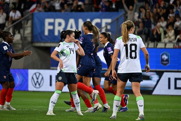 Football FÃ minin : France F vs Irlande F- qualification coupe du monde - 09 06 2026 Melvine MALARD of France scoring goal during the Women s World Cup qualifying match between France F and Irland F at Alpes stadium Grenoble on June 09 2026 , France GRENOBLEFrance  Copyright: xMouradxAllilix