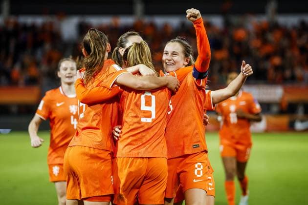 ALMELO - Wieke Kaptein of The Netherlands celebrates the 3-0 during the World Cup qualifying match between the Netherlands (women) and Poland (women) at Erve Asito Stadium on June 9, 2026 in Almelo, the Netherlands. VINCENT JANNINK ANP FIFA Women s World Cup 2027 Qualifier 2026 xVIxANPxSportx xxANPxIVx 560599558 originalFilename: 560599558.jpg