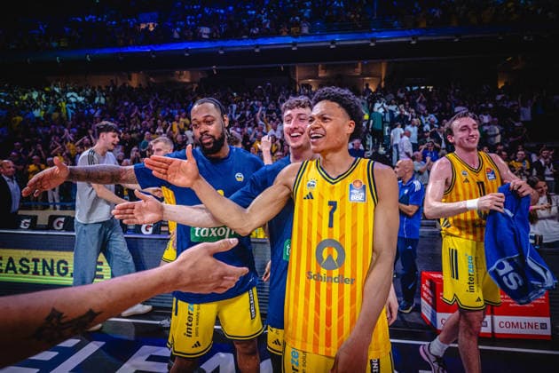 Basketball Berlin 019.06.2026 Saison 2025 2026 EasyCredit BBL 1. Bundesliga Männer, Herren Playoffs Halbfinale Spiel 5 Alba Berlin - BMA365 Bamberg Baskets Alba gewinnt Jack Kayil (Alba Berlin, No.07)