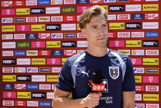 SOCCER - FIFA World Cup, WM, Weltmeisterschaft, Fussball 2026, preview SANTA BARBARA,CALIFORNIA,USA,09.JUN.26 - SOCCER - FIFA World Cup 2026, USA, Mexico, Canada, preview, OEFB, Oesterreichischer Fussball-Bund, press conference, PK, Pressekonferenz team AUT. Image shows David Affengruber (AUT). GEPAxpictures xArminxRauthner