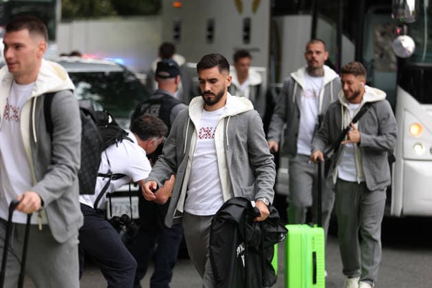 Croatia National Football Team arrive in Alexandria - FIFA World Cup, WM, Weltmeisterschaft, Fussball 2026 Josip Sutalo of Croatia arrive at AKA Hotel on June 09, 2026 in Alexandria, Virginia.  IgorxKralj PIXSELL