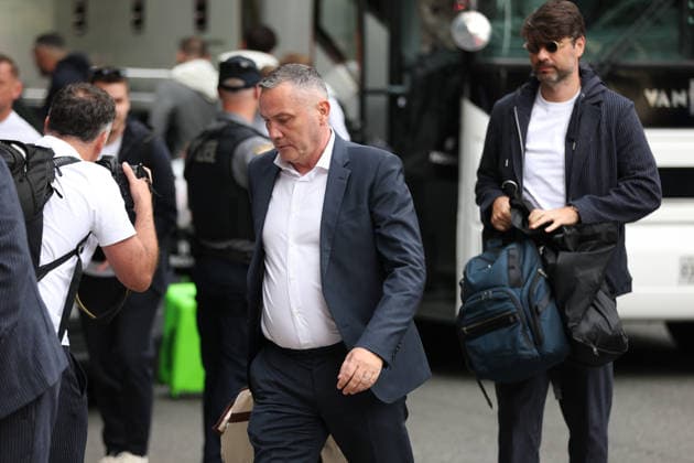 Croatia National Football Team arrive in Alexandria - FIFA World Cup, WM, Weltmeisterschaft, Fussball 2026 President of the Croatian Football Federation Marijan Kustic arrive at AKA Hotel on June 09, 2026 in Alexandria, Virginia.  IgorxKralj PIXSELL