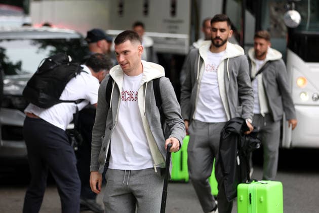 Croatia National Football Team arrive in Alexandria - FIFA World Cup, WM, Weltmeisterschaft, Fussball 2026 Dominik Livakovic of Croatia arrive at AKA Hotel on June 09, 2026 in Alexandria, Virginia.  IgorxKralj PIXSELL