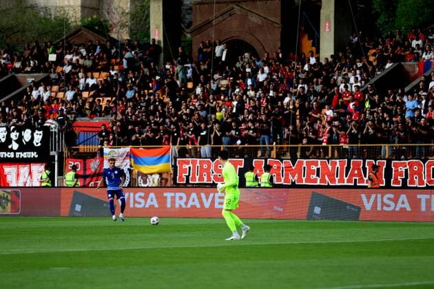 RECORD DATE NOT STATED International Friendlies: Armenia National Football Team v Moldova National Football Team Aleksandr Mishiev and Erik Piloyan during the International Friendlies match between Armenia National Football Team and Moldova National Football Team at Vazgen Sargsyan Republican Stadium in Yerevan, Armenia on June 9, 2026