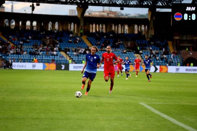 RECORD DATE NOT STATED International Friendlies: Armenia National Football Team v Moldova National Football Team Virgiliu Postolachi and Georgy Arutyunyan during the International Friendlies match between Armenia National Football Team and Moldova National Football Team at Vazgen Sargsyan Republican Stadium in Yerevan, Armenia on June 9, 2026