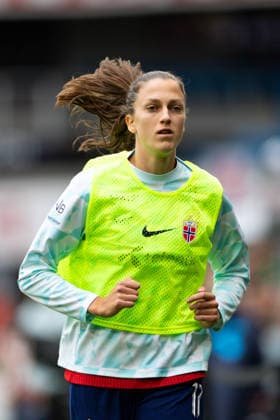 OSLO, NORWAY - JUNE 09: Emma Stolen Godo of Norway are seen warming up during the FIFA Womens World Cup 2027 Qualifier match between Norway and Austria at Ullevaal Stadium on June 09, 2026 in Oslo, Norway. (Photo by Ane Frosaker Sports Press Photo)  Copyright: xAnexFrosakerx xSPPx Sportspressphoto_SPR164142
