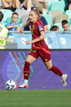 09.06.2026, xgrfx, Fussball WM Qualifikation Frauen, Slowenien - Deutschland v.l. Sophia Kleinherne (Deutsche Frauennationalmannschaft) (DFL DFB REGULATIONS PROHIBIT ANY USE OF PHOTOGRAPHS as IMAGE SEQUENCES and or QUASI-VIDEO) Ljubljana