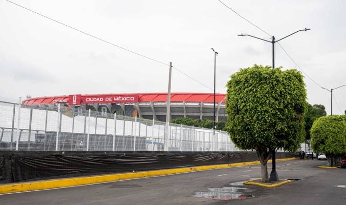 Fußball, Herren, Saison 2025 26, FIFA Word Cup 2026 in Mexiko, Kanada und USA, Mexiko-City zwei Tage (Ortszeit) vor dem Eröffnungsspiel, im Bild: Blick aufs Aztekenstadion Estadio Banorte, 09.06. 2026,