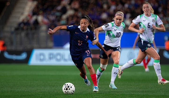 Selma Bacha (13 France) in action during FIFA Women s World Cup 2027 Qualifiers game between France and Republic of Ireland at Alpes Stadium in Grenoble, France  Copyright: xConstancexBugautx xSPPx Sportspressphoto_SPR164167