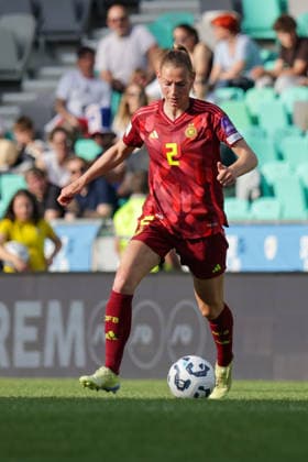 09.06.2026, xgrfx, Fussball WM Qualifikation Frauen, Slowenien - Deutschland v.l. Sarai Linder (Deutsche Frauennationalmannschaft) (DFL DFB REGULATIONS PROHIBIT ANY USE OF PHOTOGRAPHS as IMAGE SEQUENCES and or QUASI-VIDEO) Ljubljana