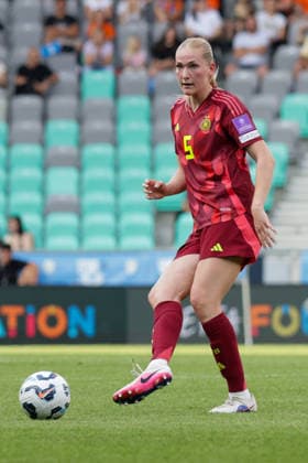 09.06.2026, xgrfx, Fussball WM Qualifikation Frauen, Slowenien - Deutschland v.l. Camilla Küver (Deutsche Frauennationalmannschaft) (DFL DFB REGULATIONS PROHIBIT ANY USE OF PHOTOGRAPHS as IMAGE SEQUENCES and or QUASI-VIDEO) Ljubljana