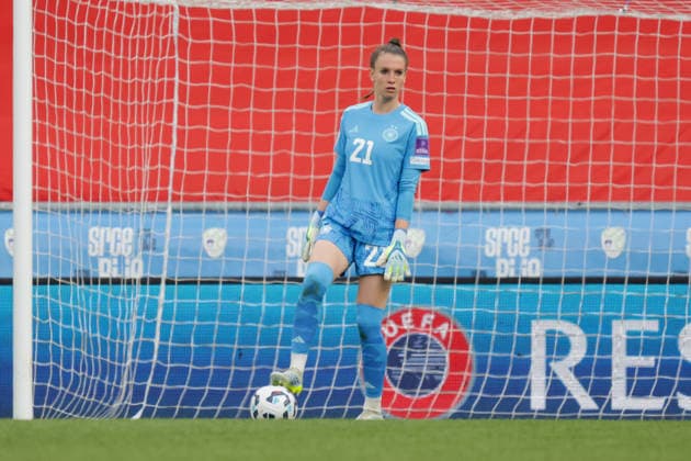 09.06.2026, xgrfx, Fussball WM Qualifikation Frauen, Slowenien - Deutschland v.l. Ena Mahmutovic (Deutsche Frauennationalmannschaft) (DFL DFB REGULATIONS PROHIBIT ANY USE OF PHOTOGRAPHS as IMAGE SEQUENCES and or QUASI-VIDEO) Ljubljana