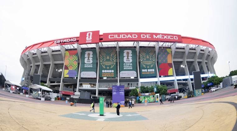 Fußball, Herren, Saison 2025 26, FIFA Word Cup 2026 in Mexiko, Kanada und USA, Mexiko-City zwei Tage (Ortszeit) vor dem Eröffnungsspiel, im Bild: Aztekenstadion Estadio Banorte, 09.06. 2026,