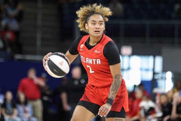 CHICAGO, USA - June 9: Te-Hina Paopao (2 Atlanta Dream) in action during the WNBA, Basketball Damen, USA Commissionerâ€™s Cup game between the Chicago Sky and Atlanta Dream at Wintrust Arena on Tuesday, June 9 in Chicago, USA  Copyright: xShainaxBenhiyoun SPPx Sportspressphoto_SPR164193