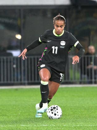 Australia Vs Mexico in Parramatta - 09 Jun 2026 Mary Fowler of Australia women football team seen in action during the women s International Friendly, Länderspiel, Nationalmannschaft match between Australia and Mexico held at Commbank Stadium. Final score; Australia 3:1 Mexico. Parramatta Australia Copyright: xLuisxVeniegrax xSOPAxImagesx 20260609_A-Leagues_LuisVeniegra1731