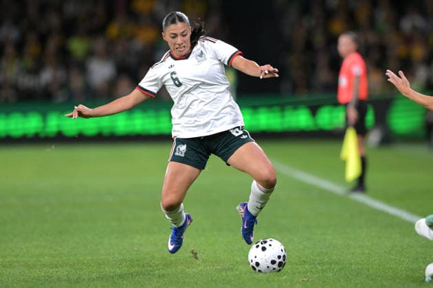 Australia Vs Mexico in Parramatta - 09 Jun 2026 Reyna Reyes of Mexico women football team seen in action during the women s International Friendly, Länderspiel, Nationalmannschaft match between Australia and Mexico held at Commbank Stadium. Final score; Australia 3:1 Mexico. Parramatta Australia Copyright: xLuisxVeniegrax xSOPAxImagesx 20260609_A-Leagues_LuisVeniegra1925