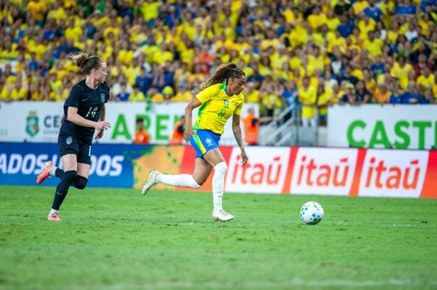 RECORD DATE NOT STATED match between Brazil (bra) x United States (usa) Fortaleza (CE) 09 06 2026 - Brazil (BRA) vs. United States (USA) - Player during the match between Brazil (BRA) and the United States (USA) in the women s friendly, held at Arena Castelao, this Tuesday (02 06 2026) Ceara Brasil Copyright: xYurixVasconcelosxFernandesx